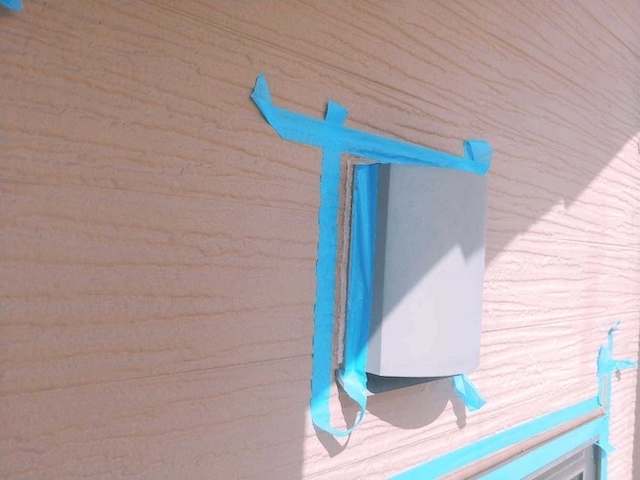 通気口のシーリング養生